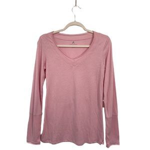 NWT Alfani Intimate Pink V Neck Long Sleeve Shirt ‎ Medium